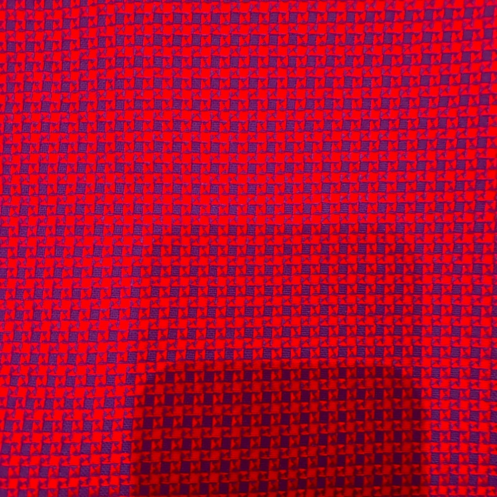 Red and blue polyester woven